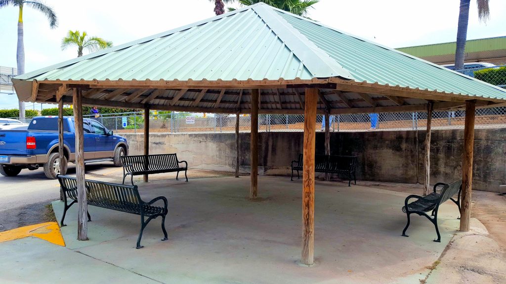 Pick Up Rest Pavilion at Southwest Corner of border parking lot
