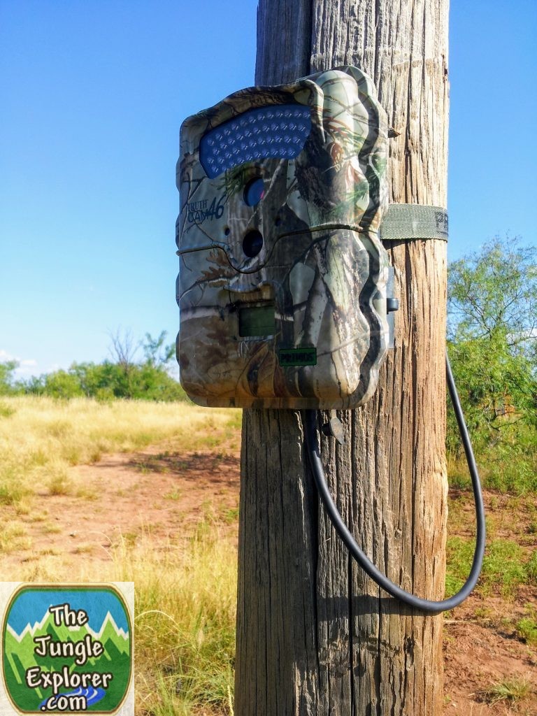 Trail Camera on post with external power